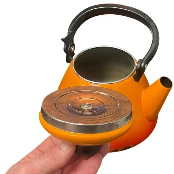 Le Creuset 1.7Qt Kone Stovetop Kettle - Flame Orange (Classic Removable Whistle) - Picture 6 of 7